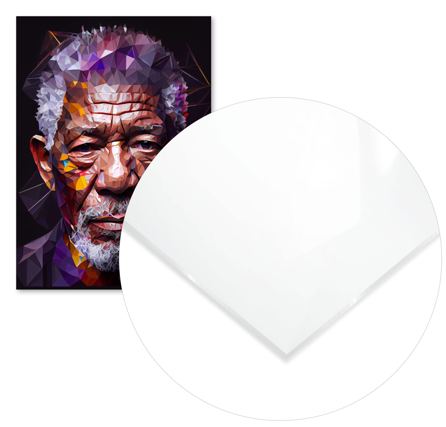 Morgan Freeman Pop Art Low Poly - @WpapArtist