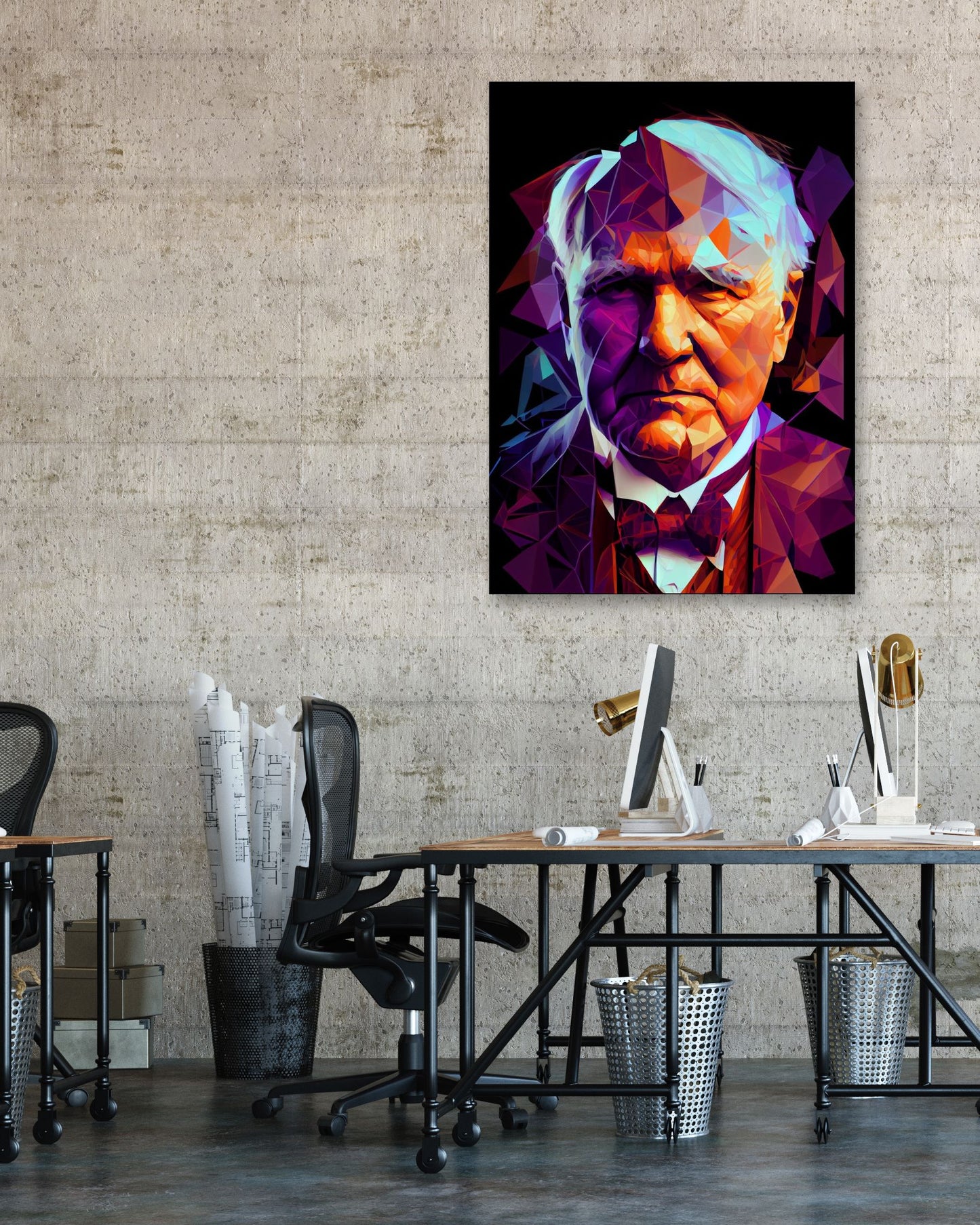 Thomas Edison Low Poly - @WpapArtist