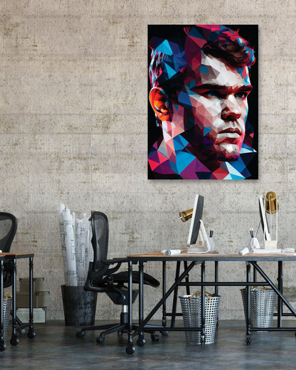 Magnus Carlsen Low Poly - @WpapArtist