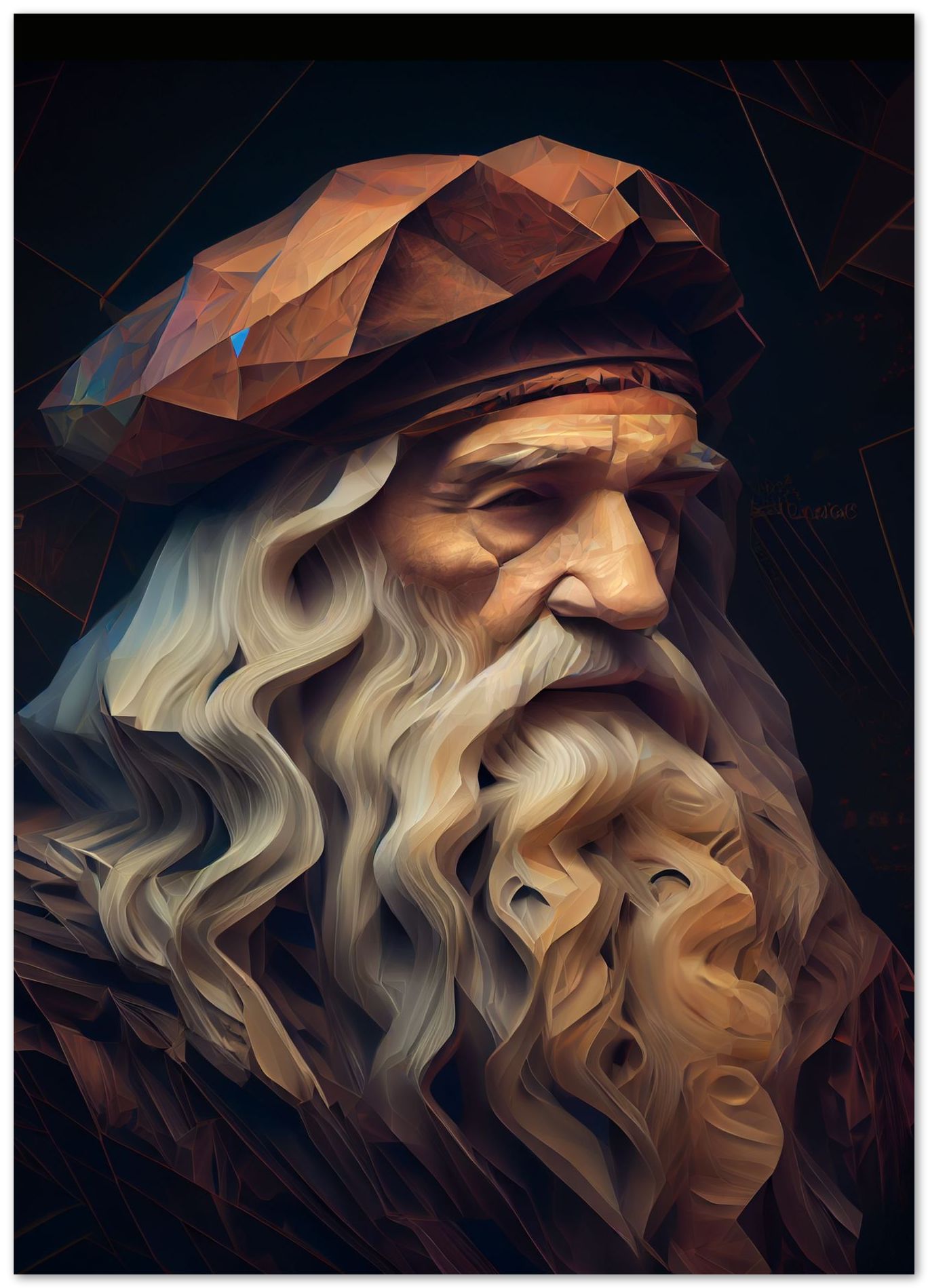 Leonardo Da Vinci Low Poly - @WpapArtist