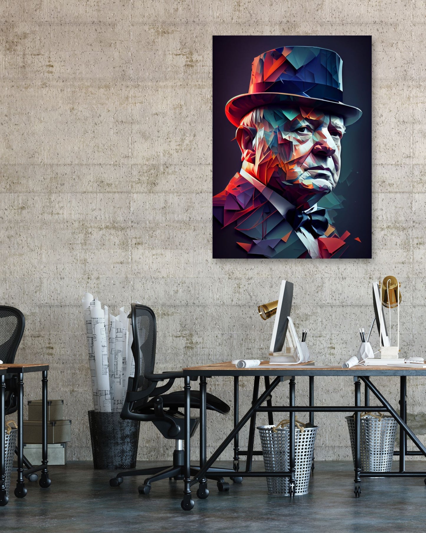 Winston Churchill Low Poly - @WpapArtist