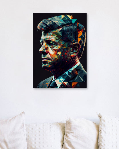 John F. Kennedy Low Poly - @WpapArtist