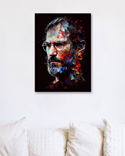 Steve Jobs Low Poly Pop Art - @WpapArtist