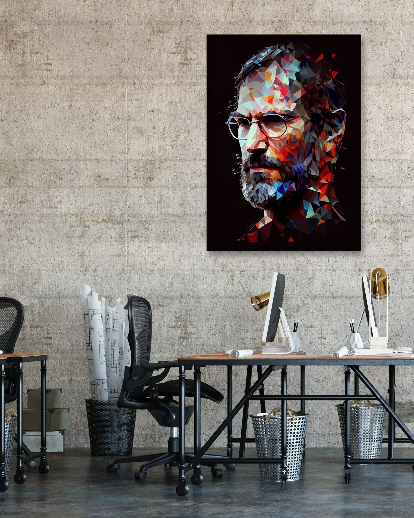 Steve Jobs Low Poly Pop Art - @WpapArtist