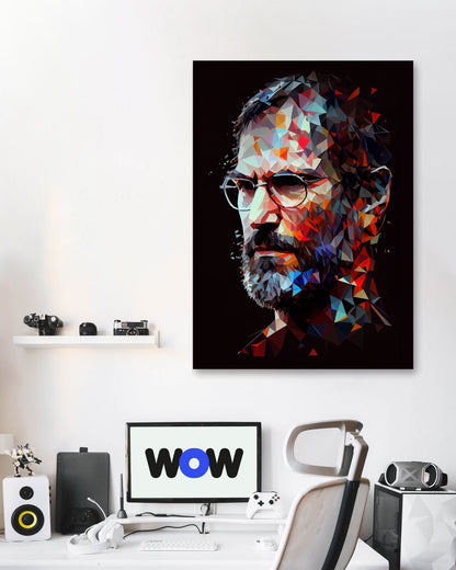 Steve Jobs Low Poly Pop Art - @WpapArtist
