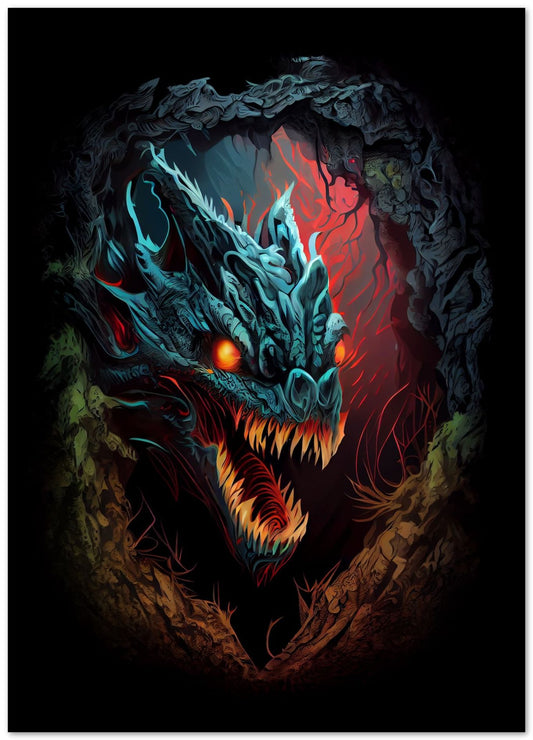 Dragon Monster Cave Red - @WpapArtist