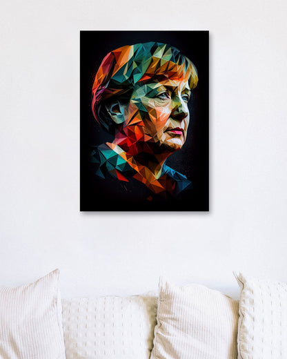 Angela Merkel Low Poly - @WpapArtist