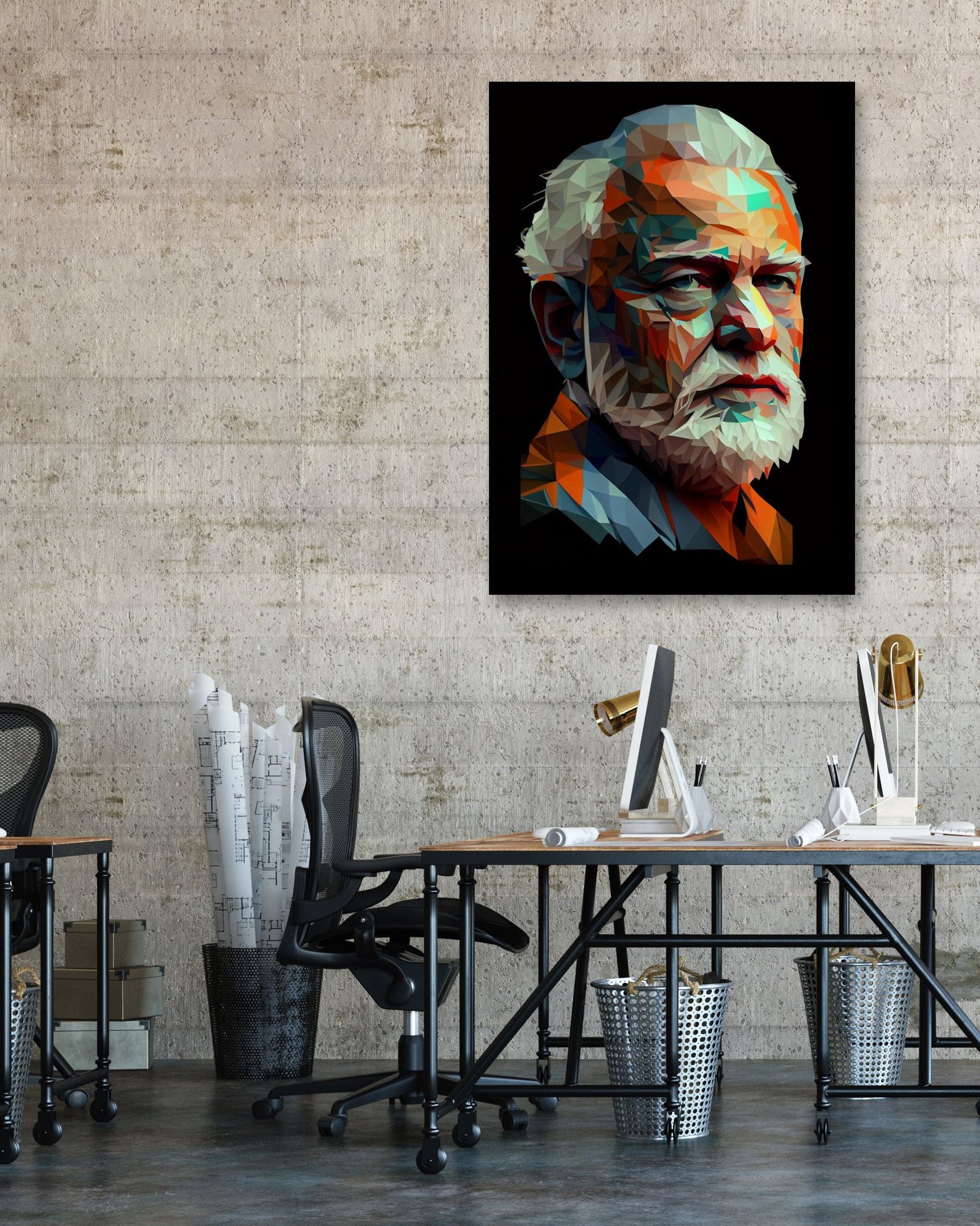 Narendra Modi Low Poly - @WpapArtist