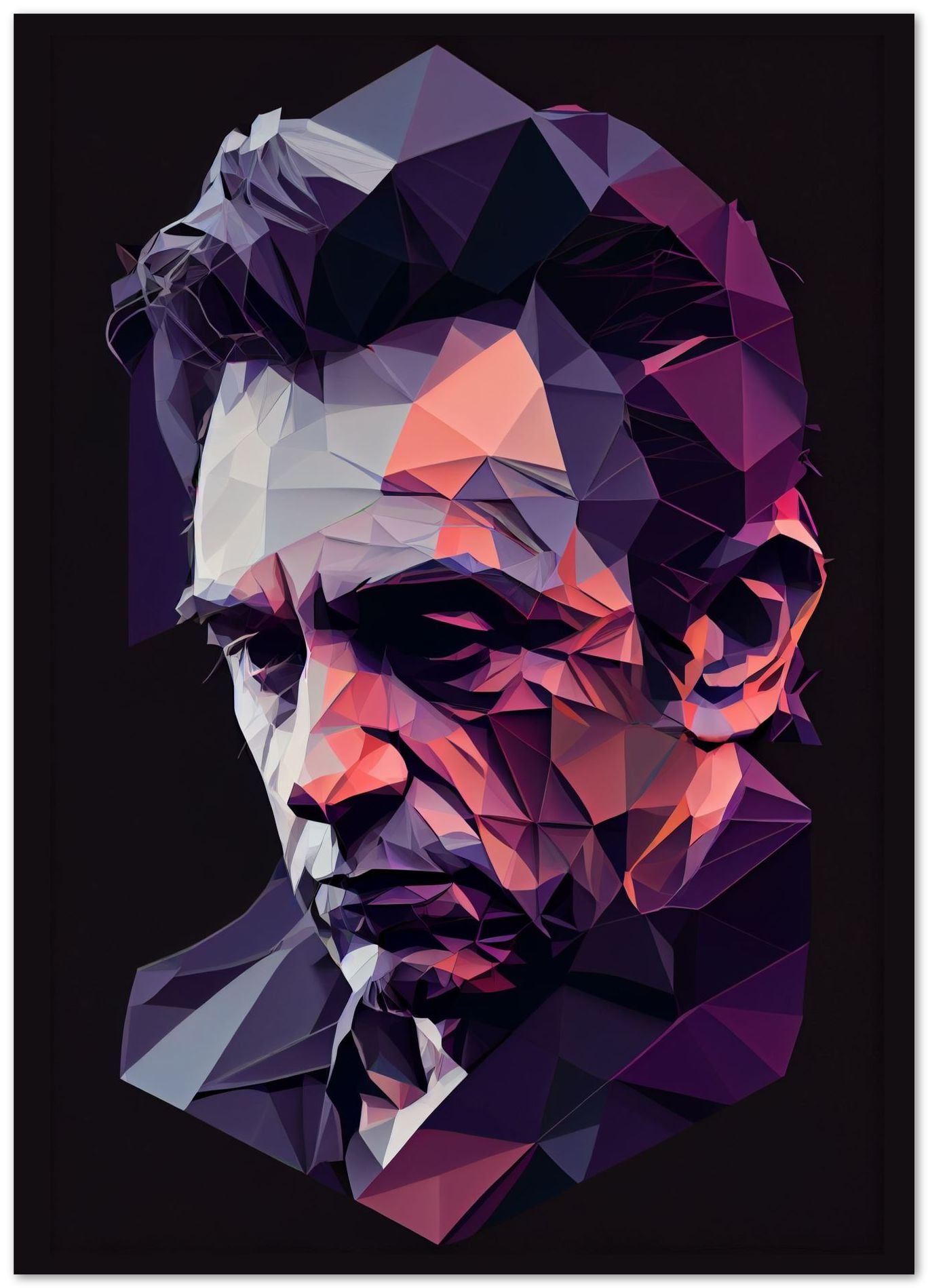 Johnny Cash Pop Art Low Poly - @WpapArtist