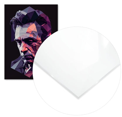 Johnny Cash Pop Art Low Poly - @WpapArtist