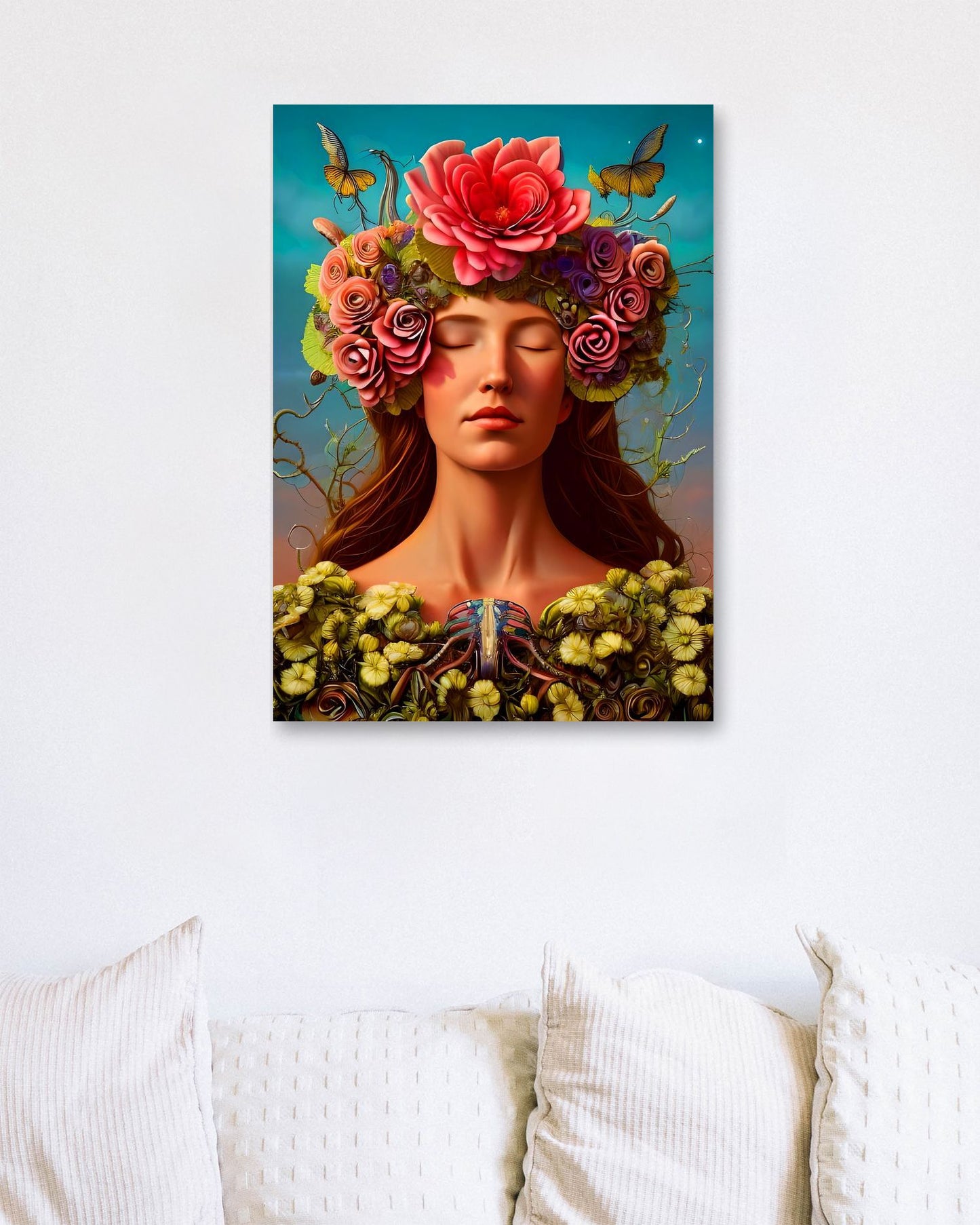 Face Girl Pop Art Flowers 21 - @NotoCreative