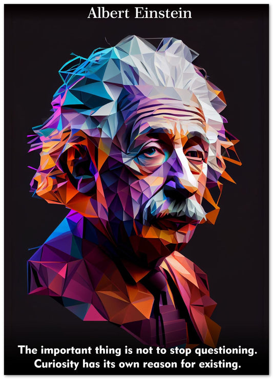 Albert Einstein Low Poly - @WpapArtist