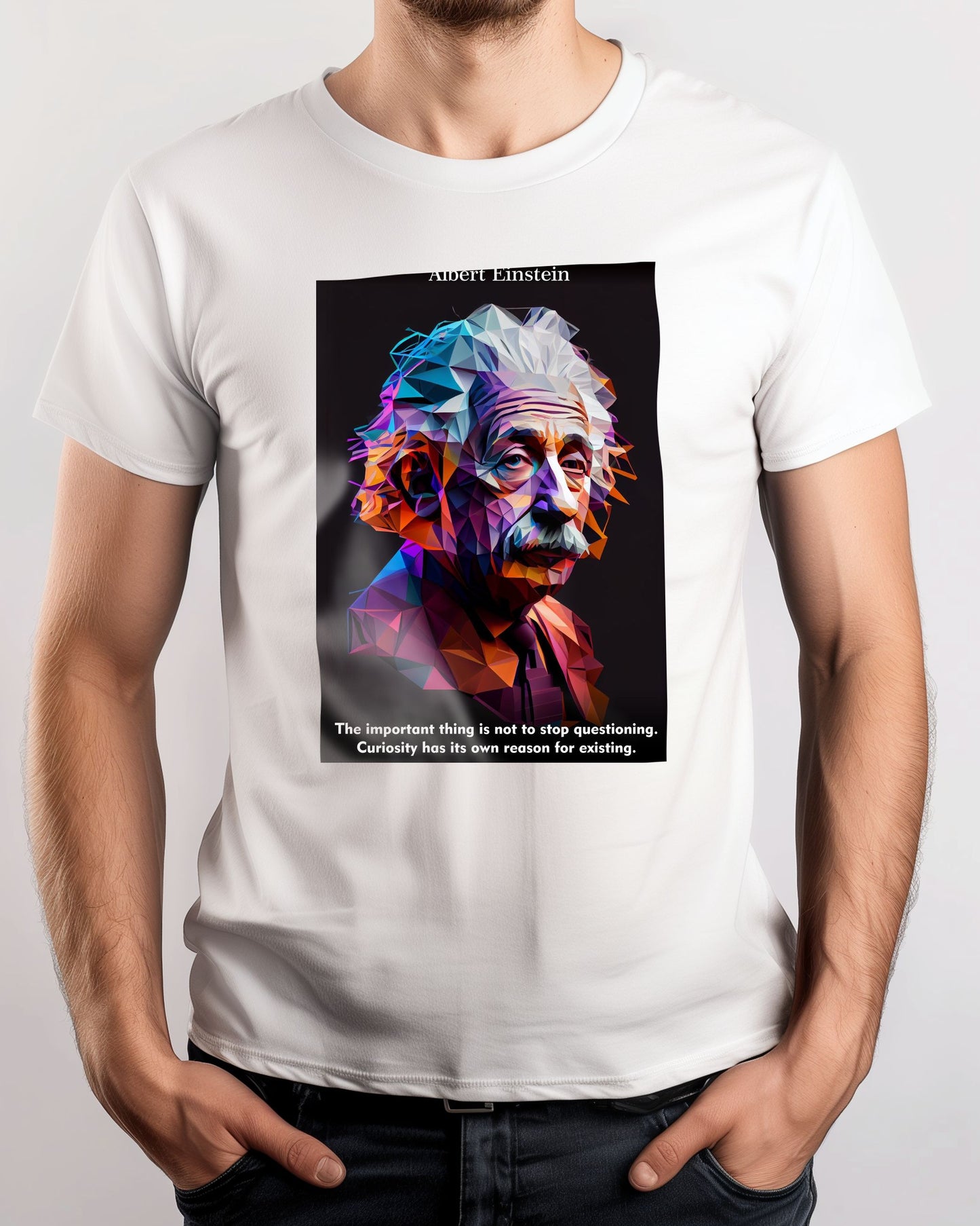 Albert Einstein Low Poly - @WpapArtist