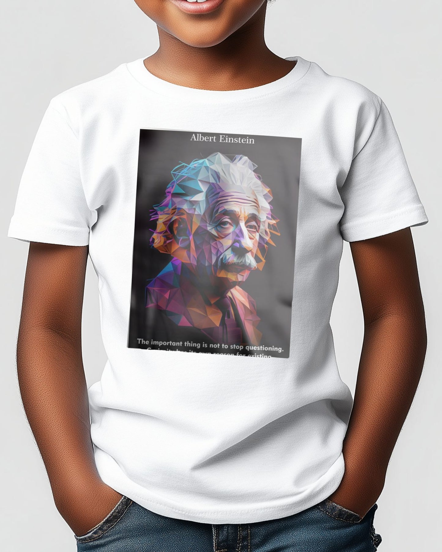 Albert Einstein Low Poly - @WpapArtist