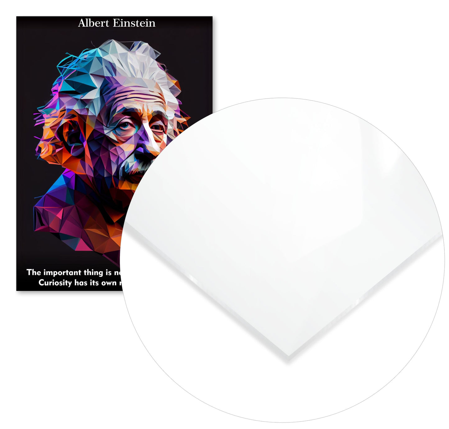 Albert Einstein Low Poly - @WpapArtist