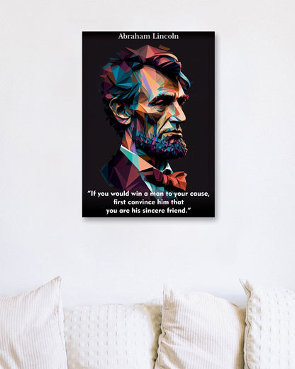 Abraham Lincoln Quotes Low Poly - @WpapArtist