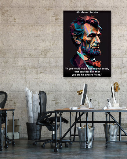 Abraham Lincoln Quotes Low Poly - @WpapArtist