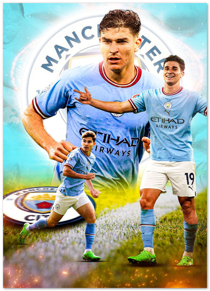 Julian Alvarez Manchester City - @ColorizeStudio