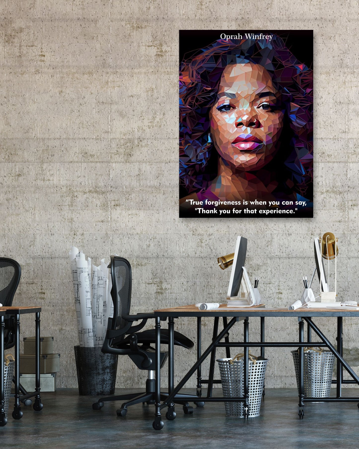 Oprah Winfrey Quotes Low Poly - @WpapArtist