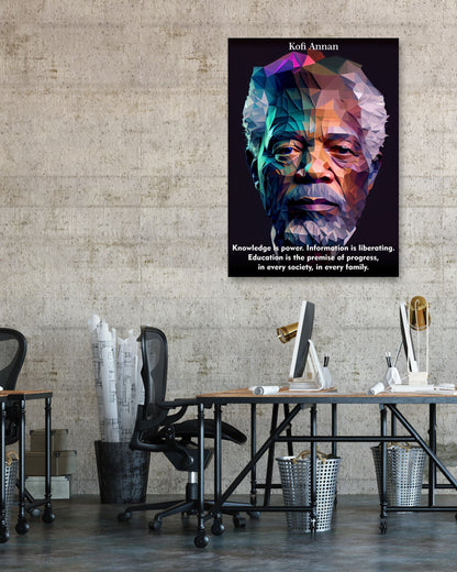 Kofi Annan Low Poly - @WpapArtist