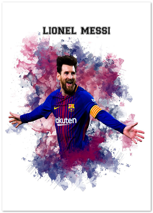 Lionel Messi Watercolor 1 - @JeffNugroho