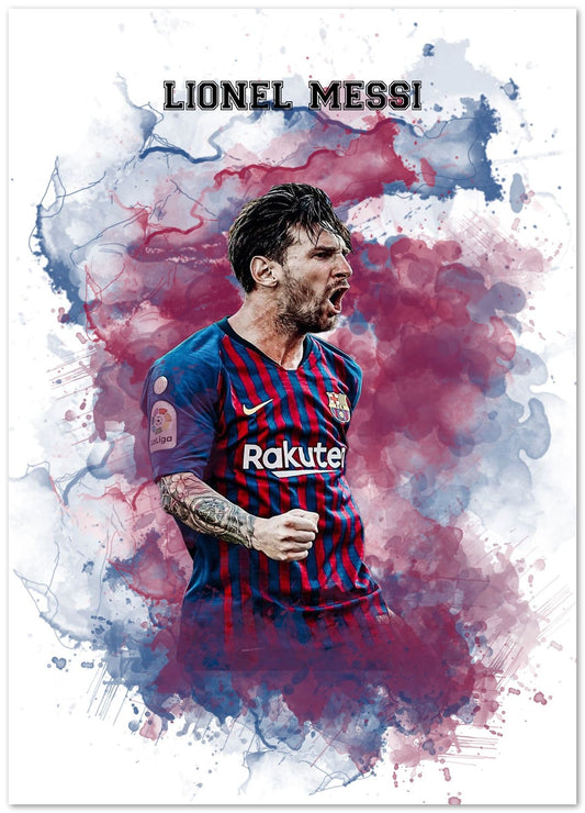 Lionel Messi Watercolor 3 - @JeffNugroho