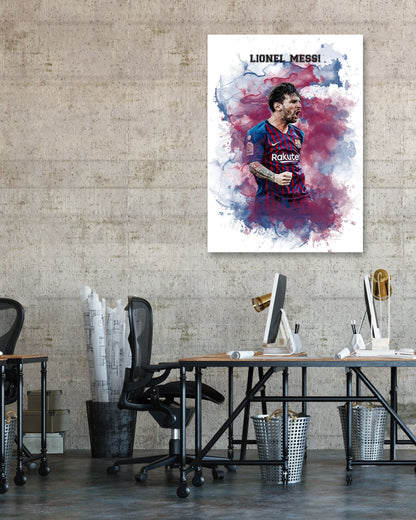 Lionel Messi Watercolor 3 - @JeffNugroho