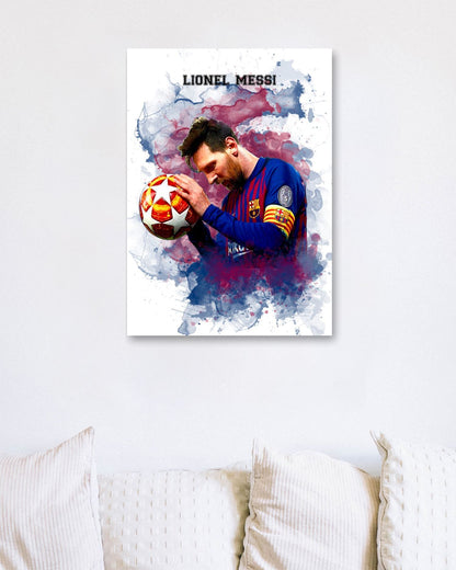 Lionel Messi Watercolor 4 - @JeffNugroho