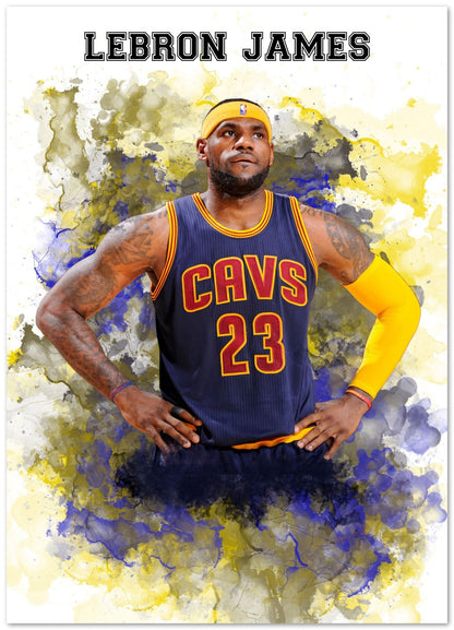 Lebron James Watercolor 1 - @JeffNugroho