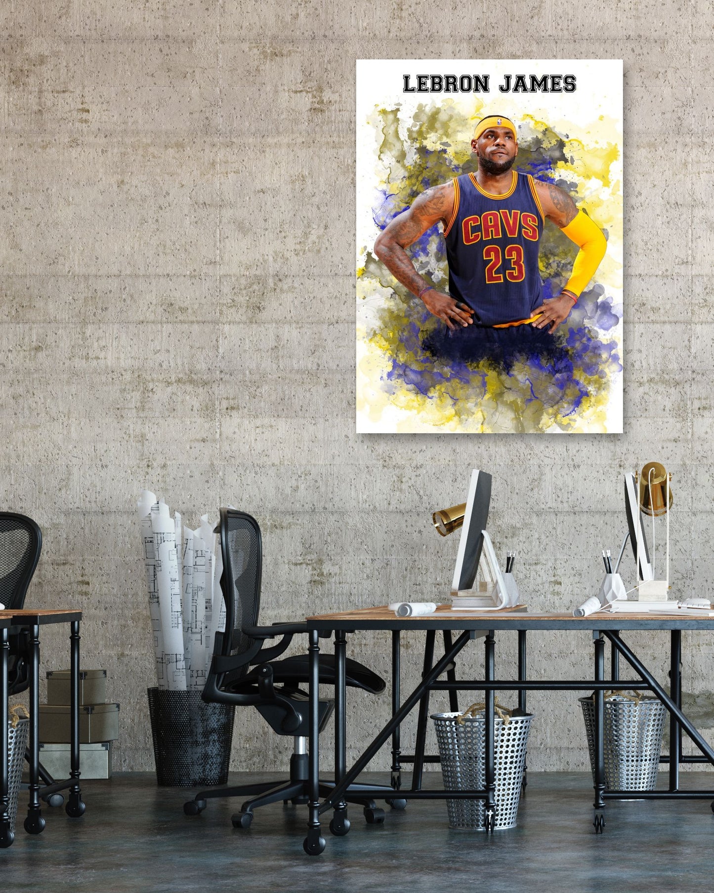 Lebron James Watercolor 1 - @JeffNugroho