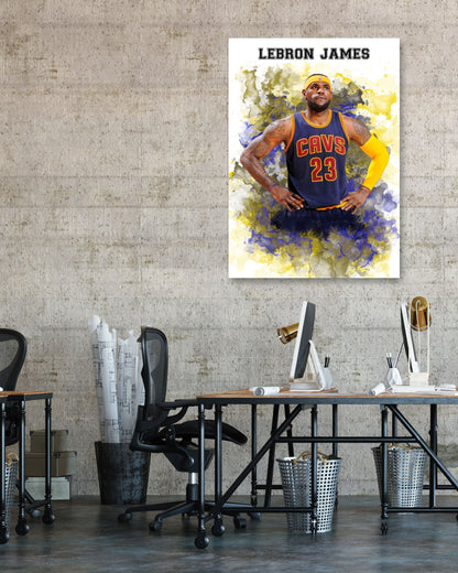 Lebron James Watercolor 1 - @JeffNugroho