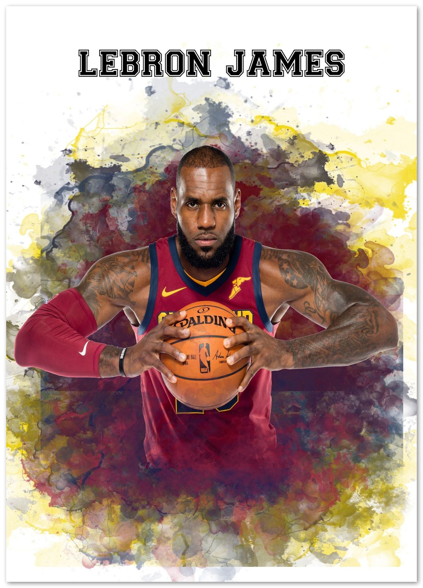 Lebron James Watercolor 2 - @JeffNugroho