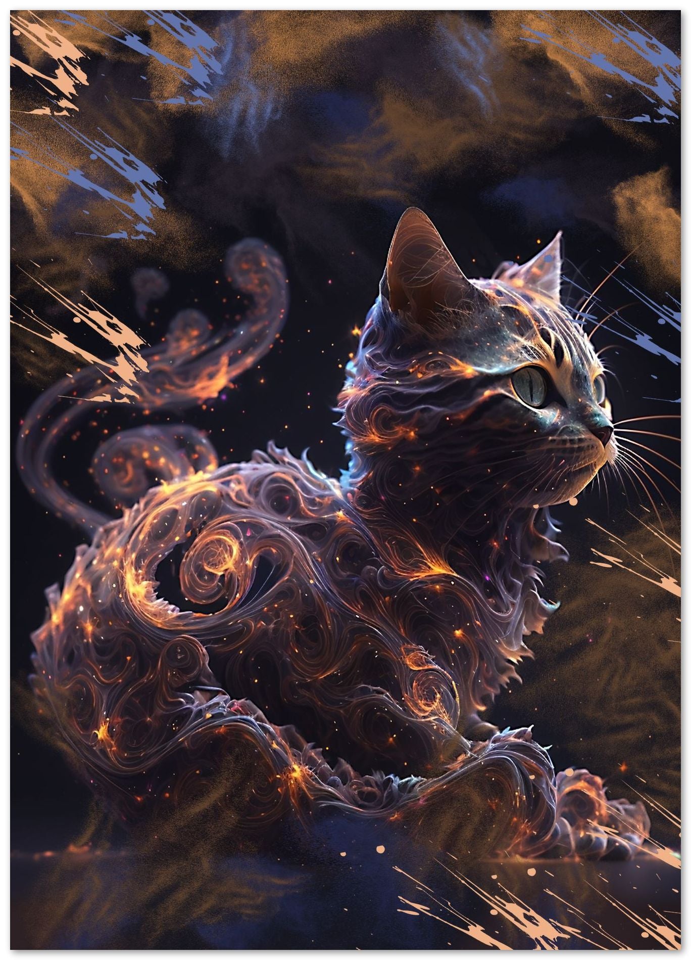 Cute galaxy cat - @widart