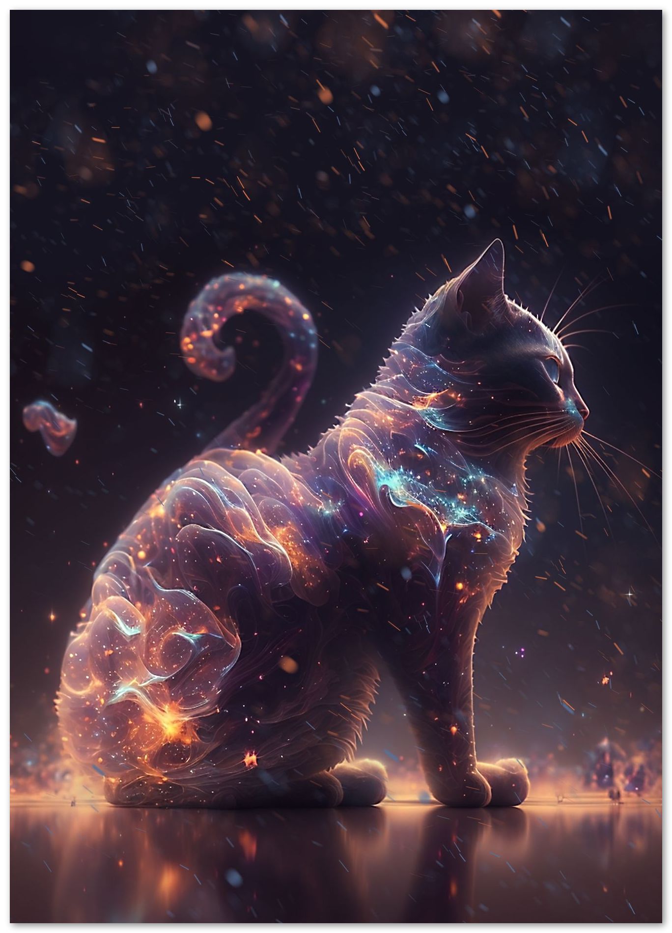 Cute cute galaxy cat - @widart