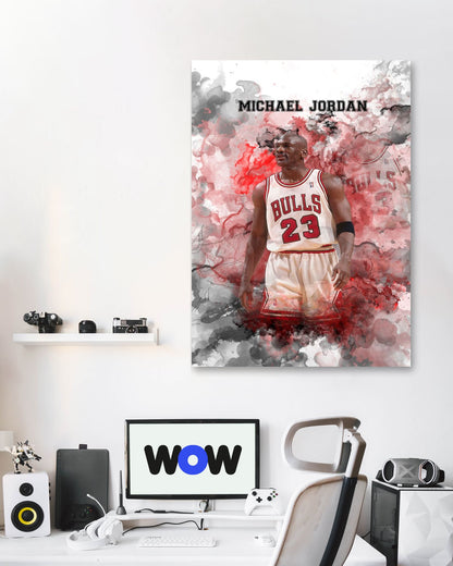 Michael Jordan Watercolor 1 - @JeffNugroho