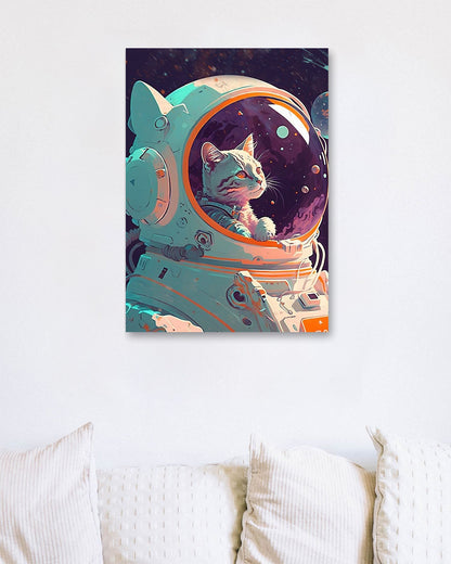 Cute cute astronaut cat - @widart