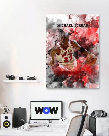 Michael Jordan Watercolor 2 - @JeffNugroho