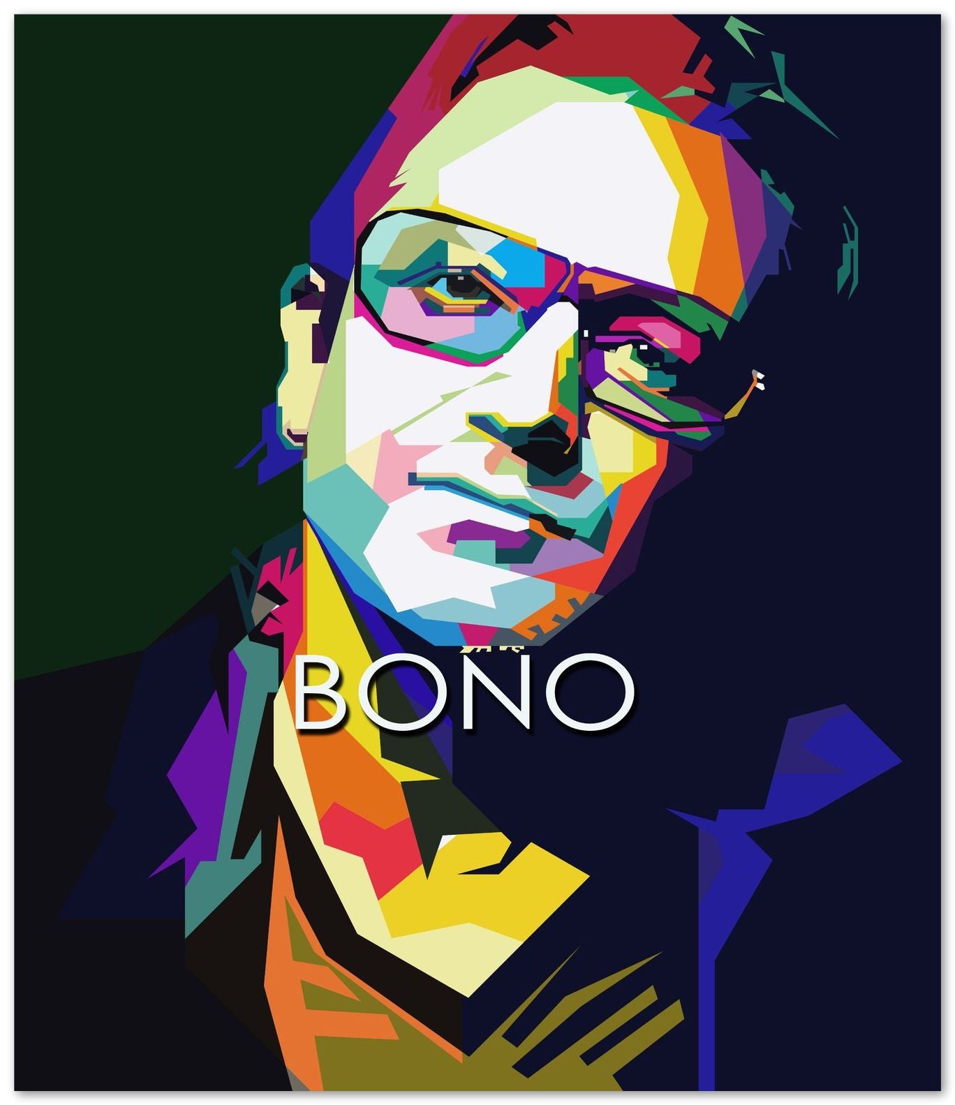 Bono U2 Singer Pop Art WPAP - @Artkreator