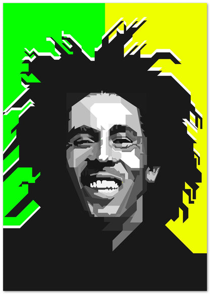 Bob Marley Reggae Icon Blackwhite - @Artkreator