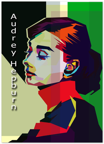 Beautiful Audrey Hepburn Pop Art WPAP - @Artkreator