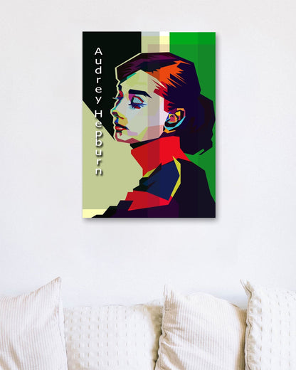 Beautiful Audrey Hepburn Pop Art WPAP - @Artkreator