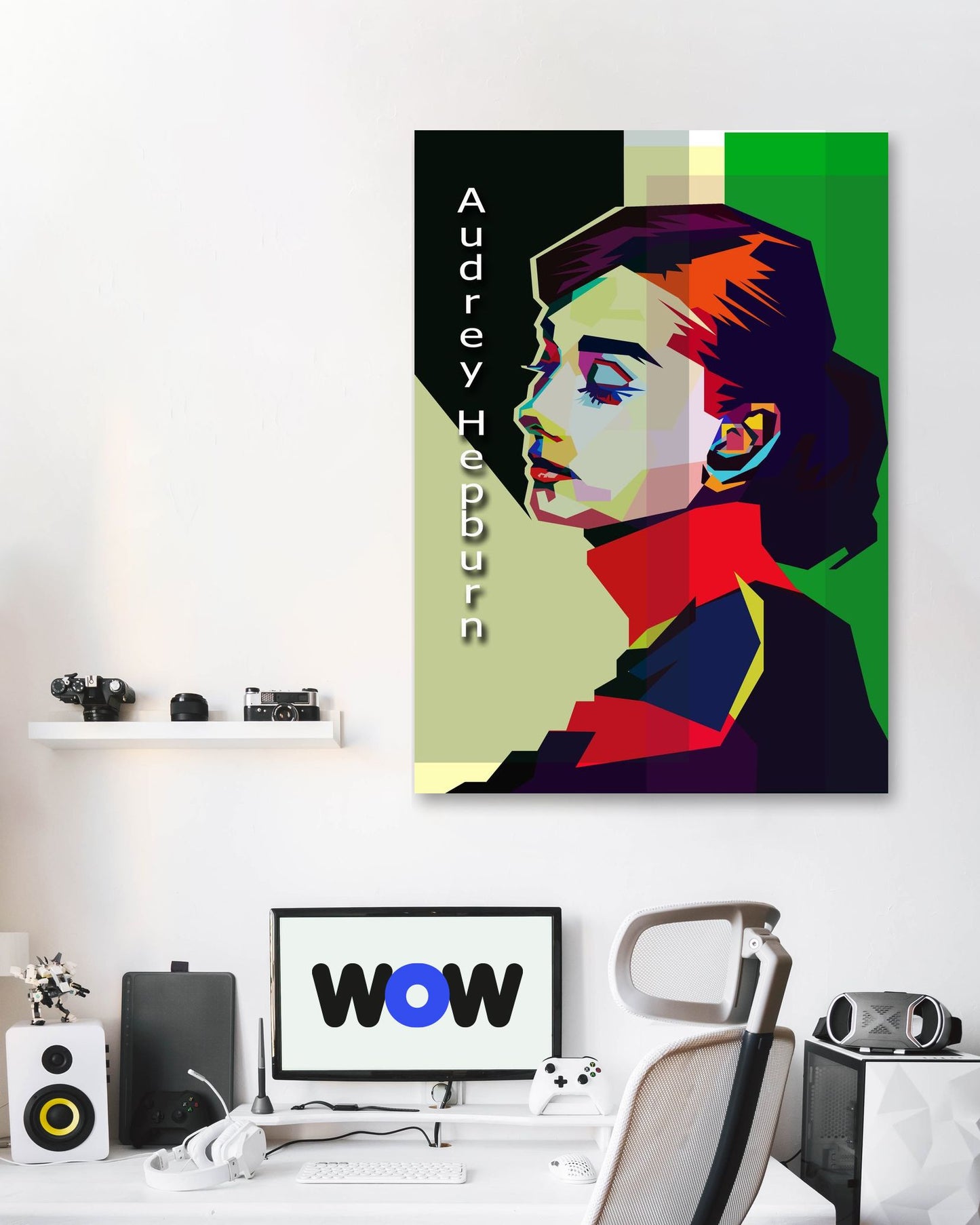Beautiful Audrey Hepburn Pop Art WPAP - @Artkreator