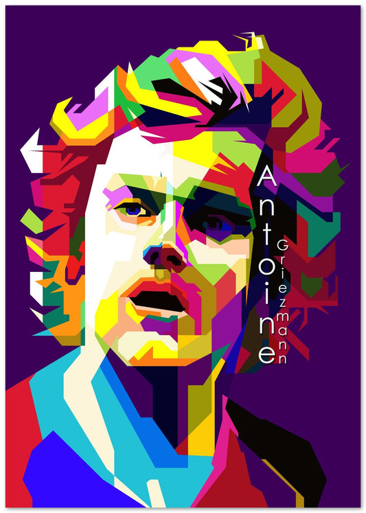 Antoine Griezmann Soccer Football Pop Art WPAP - @Artkreator