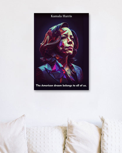 Kamala Harris Quotes Low Poly - @WpapArtist