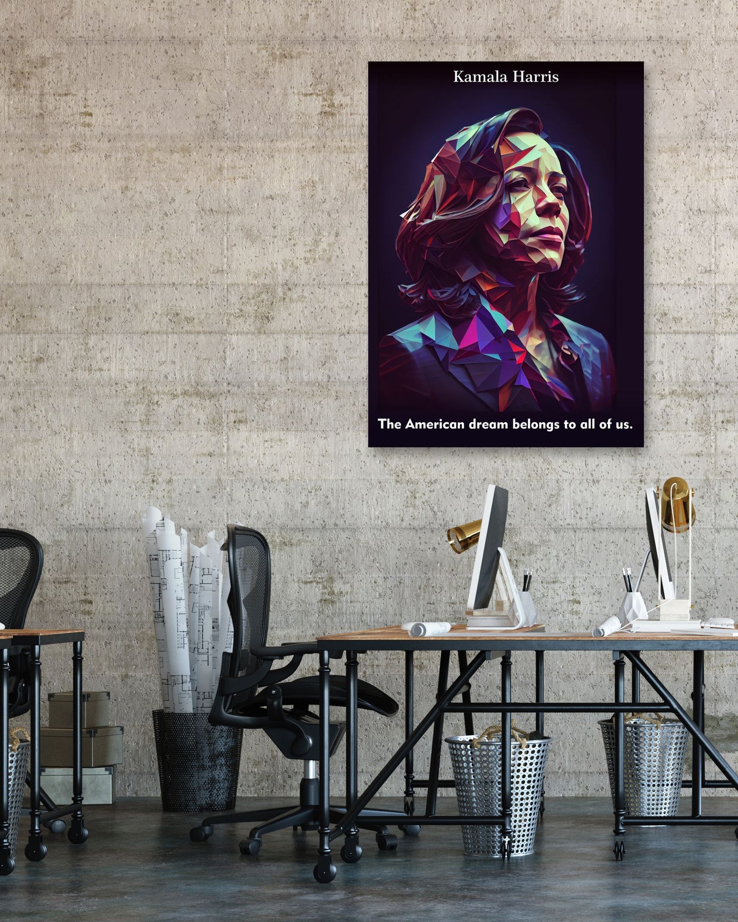 Kamala Harris Quotes Low Poly - @WpapArtist