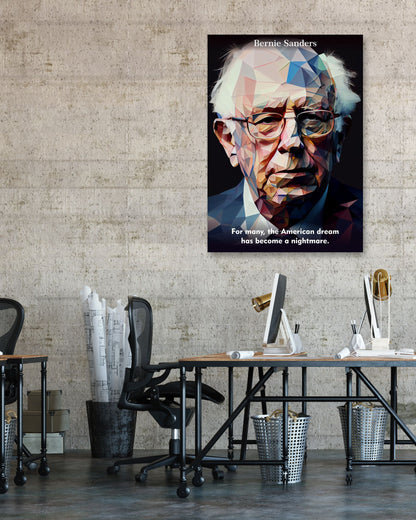 Bernie Sanders Quotes Low Poly - @WpapArtist