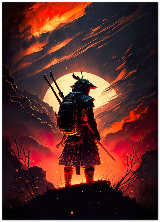 Samurai warrior standing to last fight - @Onexstudio