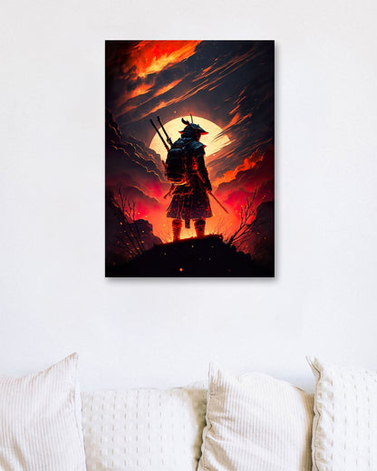 Samurai warrior standing to last fight - @Onexstudio