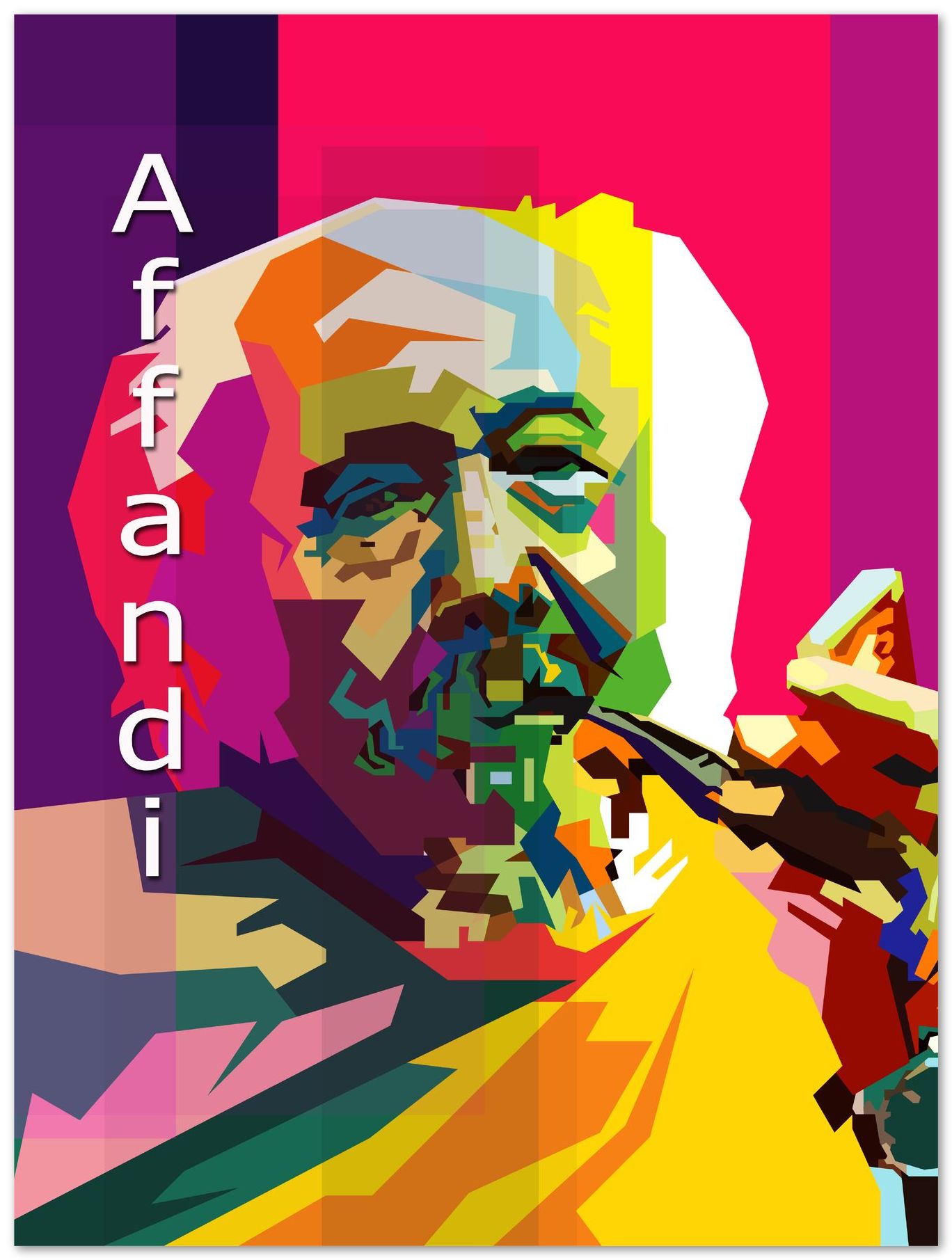 Affandi Indonesian Artist Pop Art WPAP - @Artkreator