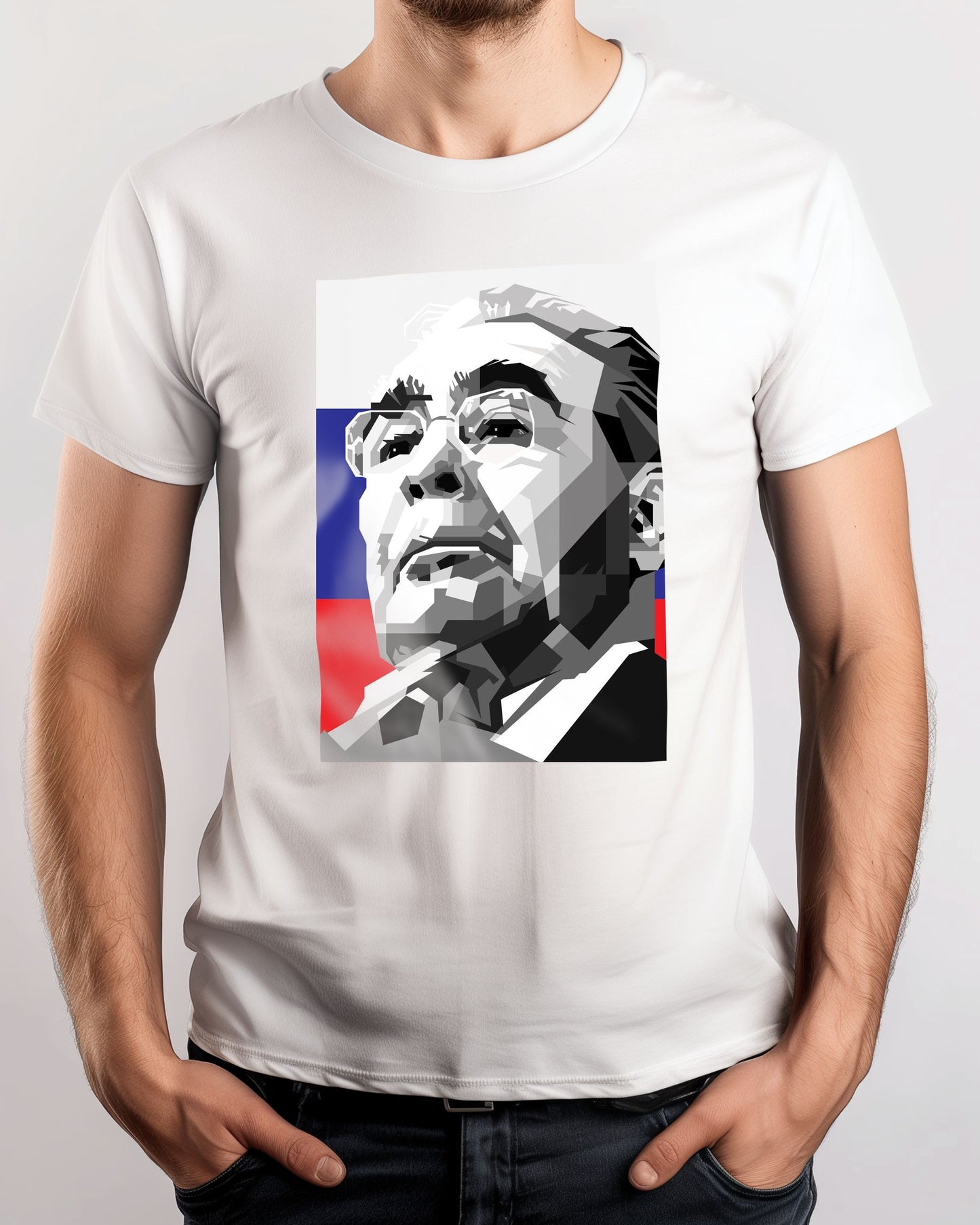 Leonid Brezhnev Blackwhite Portrait - @Artkreator